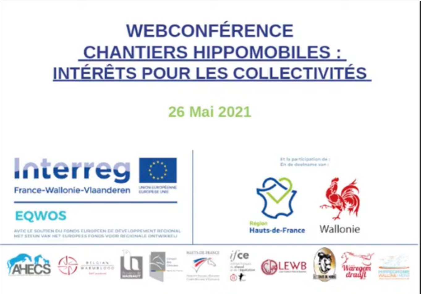 <REPLAY> Webconférence - Chantiers Hippomobiles, intérêts pour les collectivités